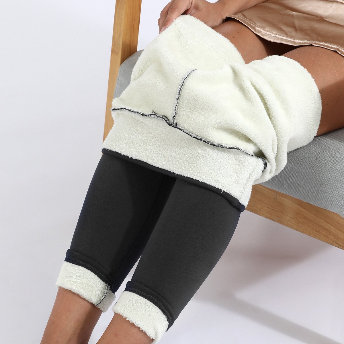 Winter Leggings Warm Thick High Stretch Lamb Cashmere Leggins Skinny Fitness Woman Pants - Image 5
