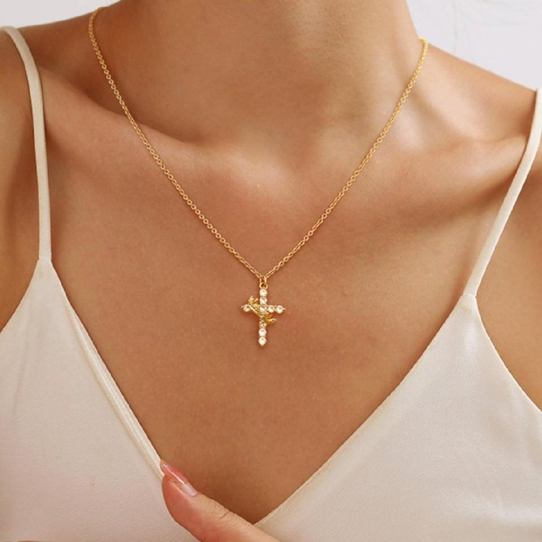 Christian Religious Symbola Drop Classic Crown & Cross Pendant Choker Easter Necklace For Women & Men & Girls Pretty Crown Cross Necklace For Daily Party Clothing Decor Trendy All-match & Exquisite Je - Image 6