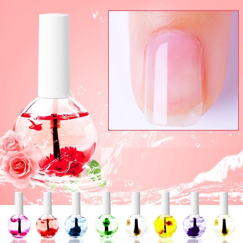 Nail Beauty Dried Flowers Nutrition Nail Treatment Oil Anti-agnail Nail Edge Moisturizing Nail Base Coat Natural Dried Flower Nutrient Solution - Image 8