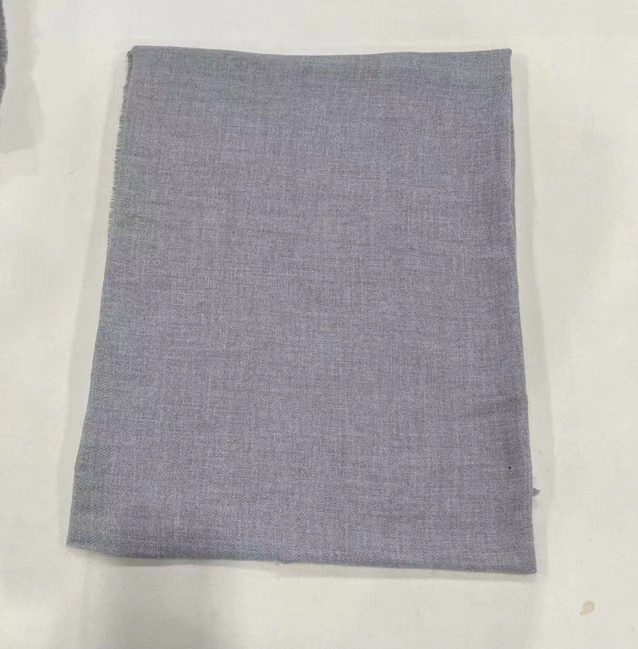 Herringbone Pattern Monochrome Artificial Cashmere Scarf Women's Simple Casual Style Tassel Warm Shawl - Image 4