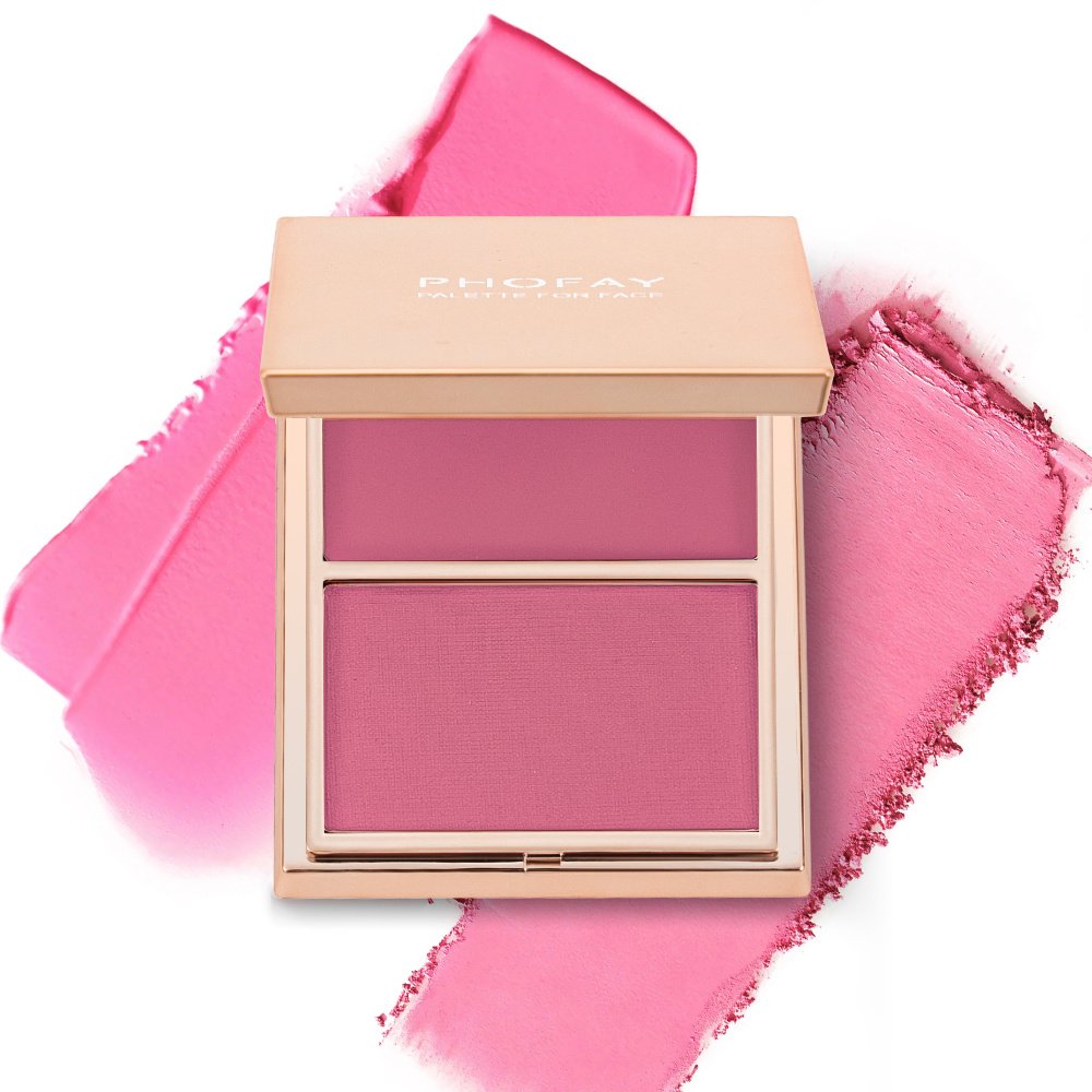 PHOFAY Double-Take Cream & Powder Blush Duo - Image 8