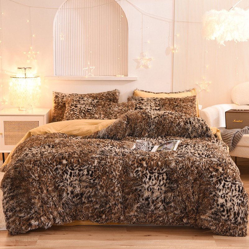 Luxury Thick Fleece Duvet Cover Queen King Winter Warm Bed Quilt Cover Pillowcase Fluffy Plush Shaggy Bedclothes Bedding Set Winter Body Keep Warm - Image 15