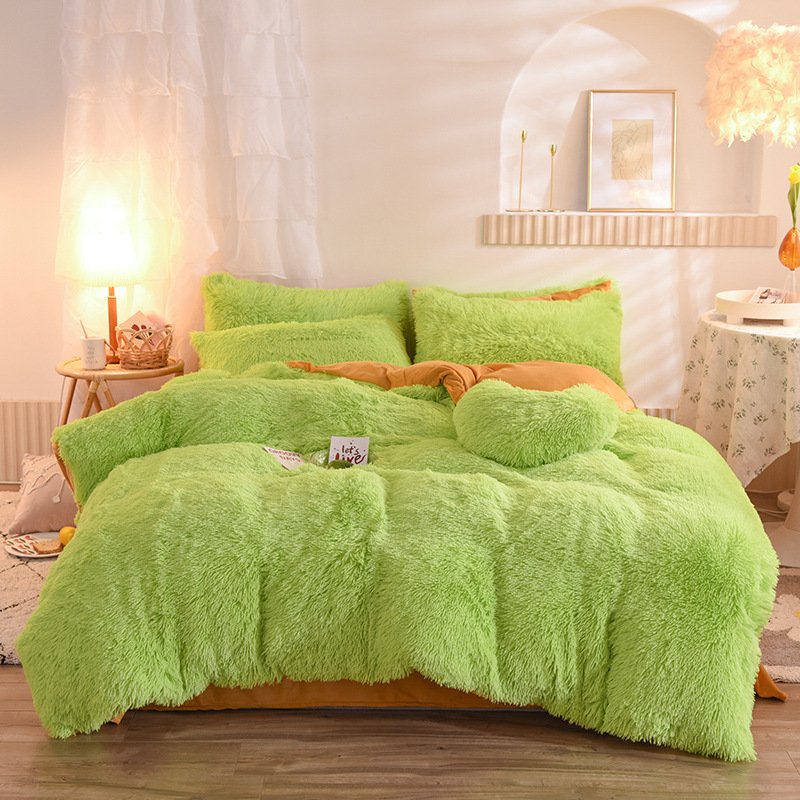 Luxury Thick Fleece Duvet Cover Queen King Winter Warm Bed Quilt Cover Pillowcase Fluffy Plush Shaggy Bedclothes Bedding Set Winter Body Keep Warm - Image 18