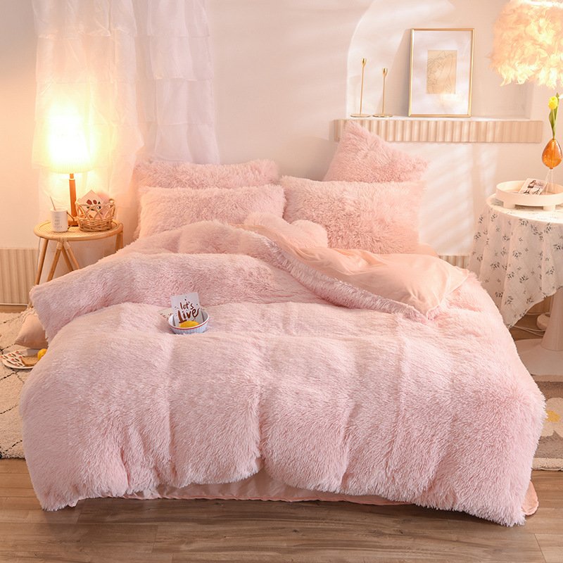 Luxury Thick Fleece Duvet Cover Queen King Winter Warm Bed Quilt Cover Pillowcase Fluffy Plush Shaggy Bedclothes Bedding Set Winter Body Keep Warm - Image 2