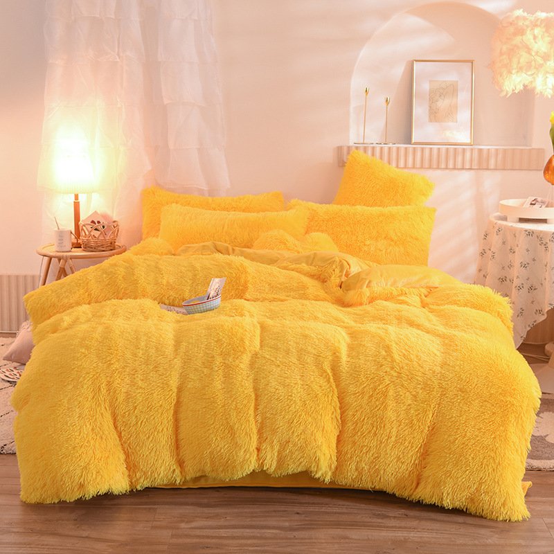 Luxury Thick Fleece Duvet Cover Queen King Winter Warm Bed Quilt Cover Pillowcase Fluffy Plush Shaggy Bedclothes Bedding Set Winter Body Keep Warm - Image 23