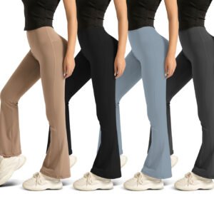 High-waist Lifting Yoga Flared Pants, Nude Sensation Fitness Breathable Sports Leggings