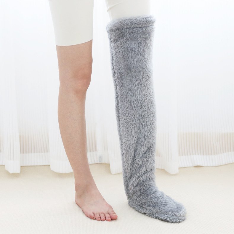 Over Knee High Fuzzy Long Socks Winter Warm Cold Leg Knee Joint Cold-proof Stockings Home Floor Sleeping Socks - Image 10