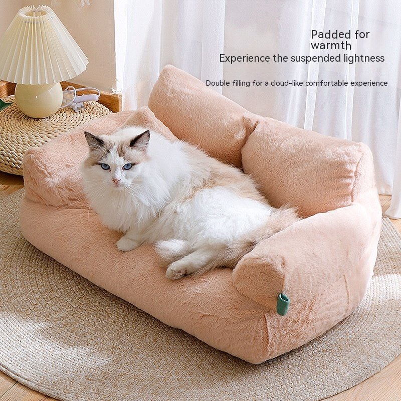 Flannel Warm Large Cat Sofa Universal Pet Kennel - Image 2