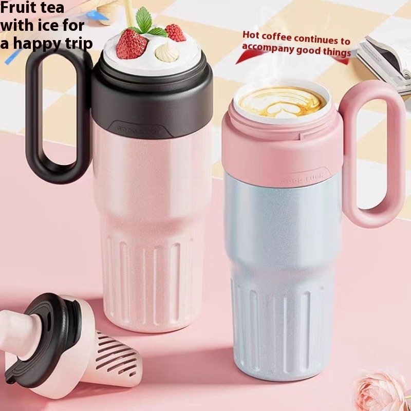 780ml Gradient Double Drink Thermal Cup Stainless Steel With Lid Coffee Cup Thermos Large Capacity Straw Cup For Male And Female - Image 10