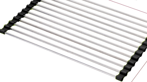 Folding Kitchen Drain Sink Rack Stainless Steel - Image 6