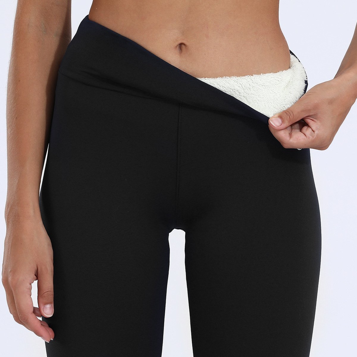 Winter Leggings Warm Thick High Stretch Lamb Cashmere Leggins Skinny Fitness Woman Pants - Image 3