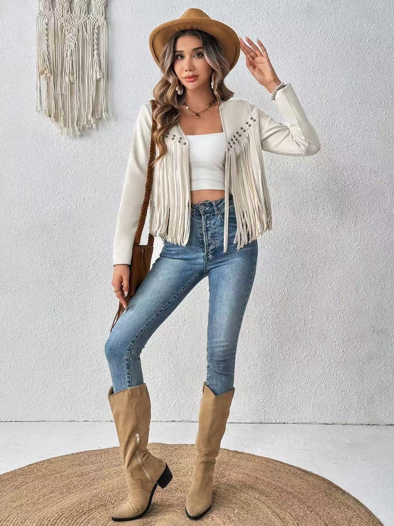 Women's Short Long-sleeved Cardigan Jacket Without Buckle - Image 2