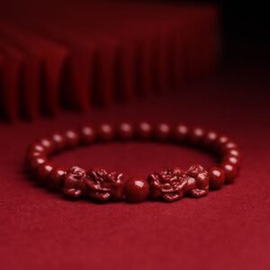 Cinnabar Double Pixiu Bracelet
