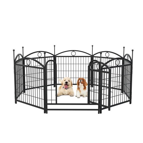 Dog Playpen Indoor 24 Inch 8 Panel Metal Dog Playpen - Image 6