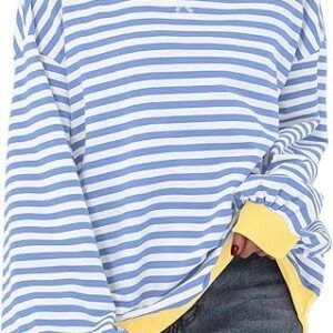 Striped Sweatshirt In Contrasting Colors
