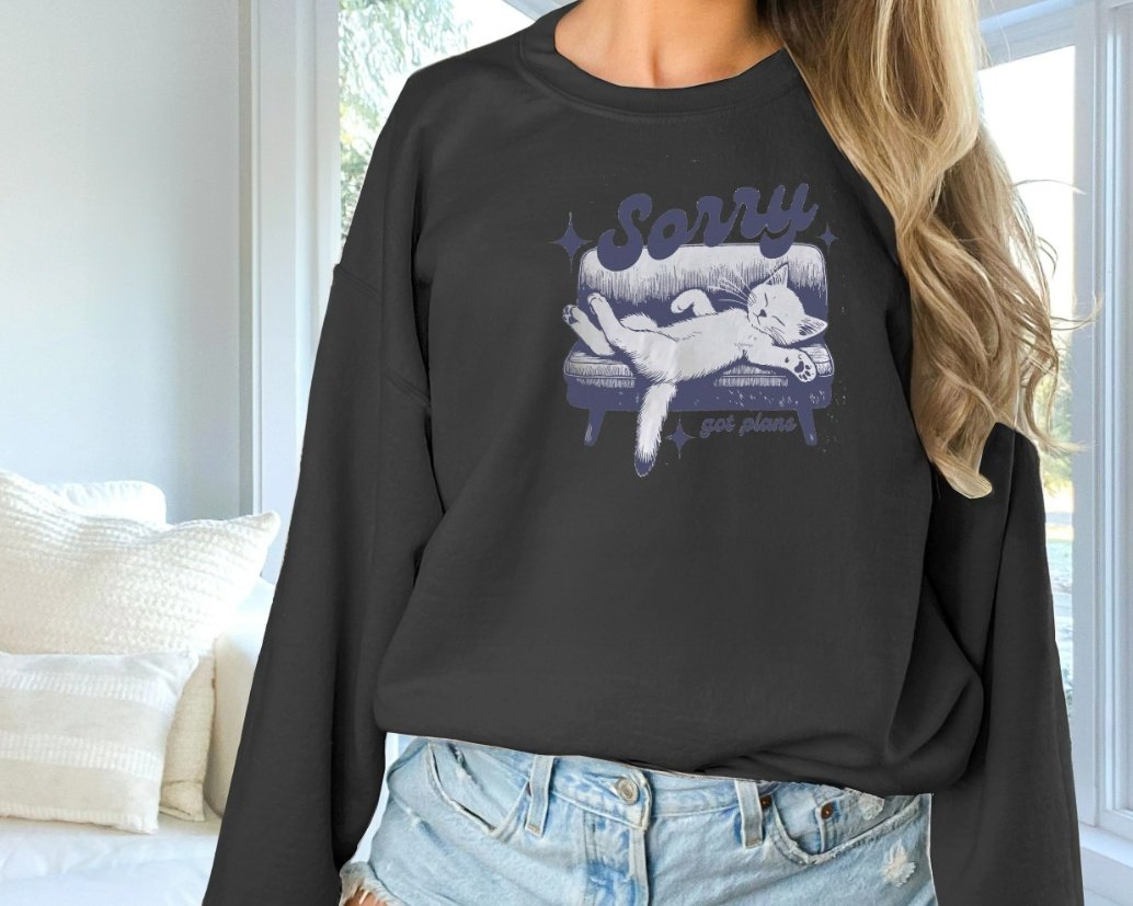 Women's Fashionable Solid Color Printed Long Sleeved Sweatshirt - Image 3