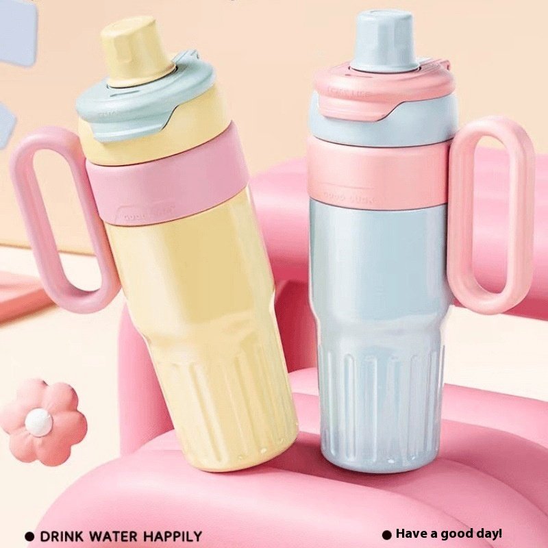 780ml Gradient Double Drink Thermal Cup Stainless Steel With Lid Coffee Cup Thermos Large Capacity Straw Cup For Male And Female - Image 5