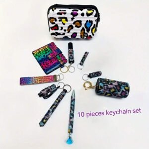 10 Pieces Keychain Set