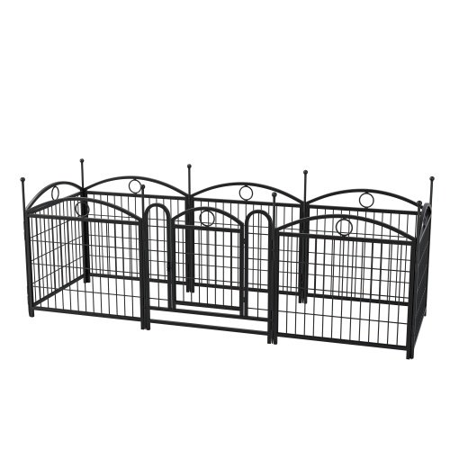 Dog Playpen Indoor 24 Inch 8 Panel Metal Dog Playpen - Image 2