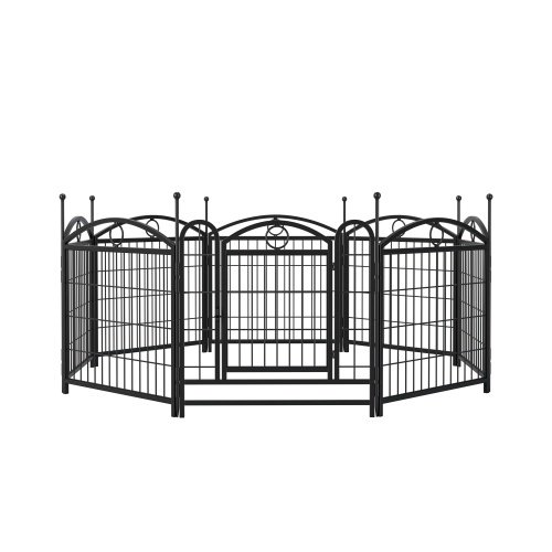 Dog Playpen Indoor 24 Inch 8 Panel Metal Dog Playpen - Image 9