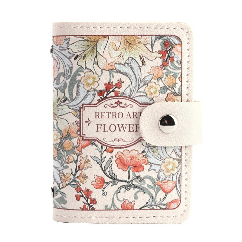 Women's Flower Oil Painting Retro Style Large Capacity Card Holder - Image 7
