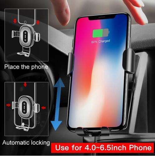Gravity Bracket Wireless Charging Car Two-in-one Wireless Charging Bracket Charger - Image 4