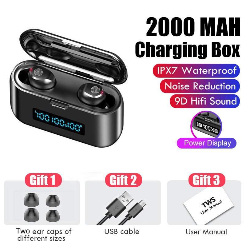 Wireless Bluetooth Headset Binaural TWS With Power Display - Image 6