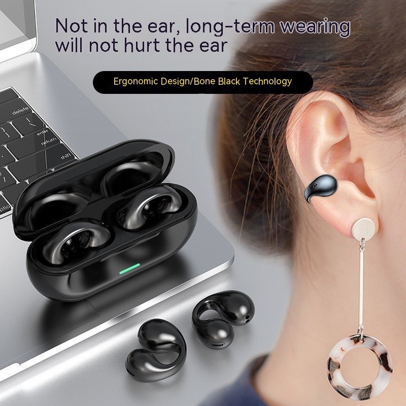 Wireless Ear Clip Bluetooth Headset TWS Comfortable Wear Not In-Ear Sports Wireless Bone Conduction 5.3 Bluetooth Headset - Image 4