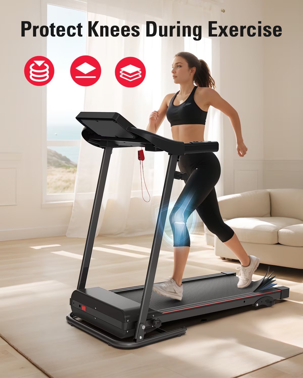 Foldable Treadmill Fitness Walking Machine - Image 5