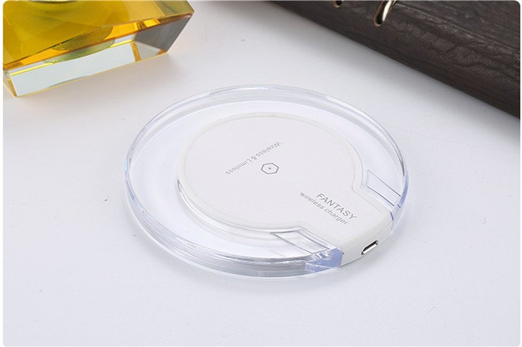 New Wireless Charging Dock Charger Crystal Round Charging Pad With Receiver For A-pple For Sanxing - Image 2