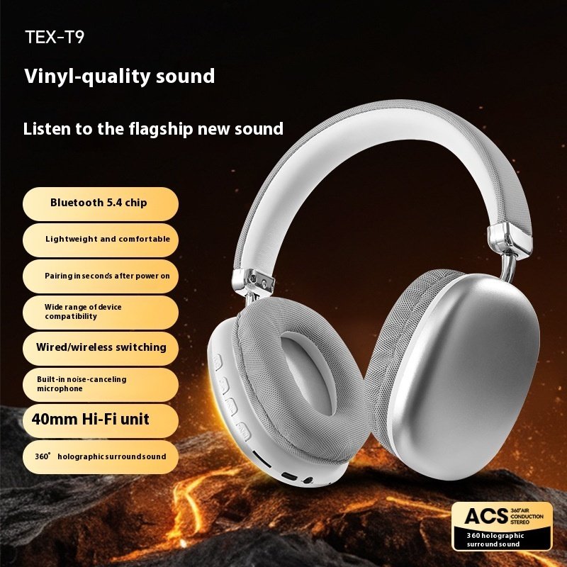 TEX-T9 Bluetooth Headset Wireless Headphone Head-mounted - Image 3