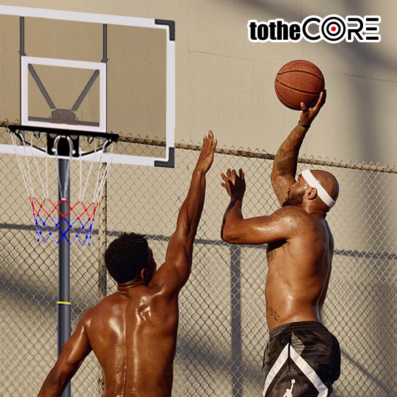 TotheCORE Basketball Stand 5.25-8.53 Ft Adjustable Portable Basketball Hoop & Goal With PC Backplate, Large Base And Wheels - Image 6
