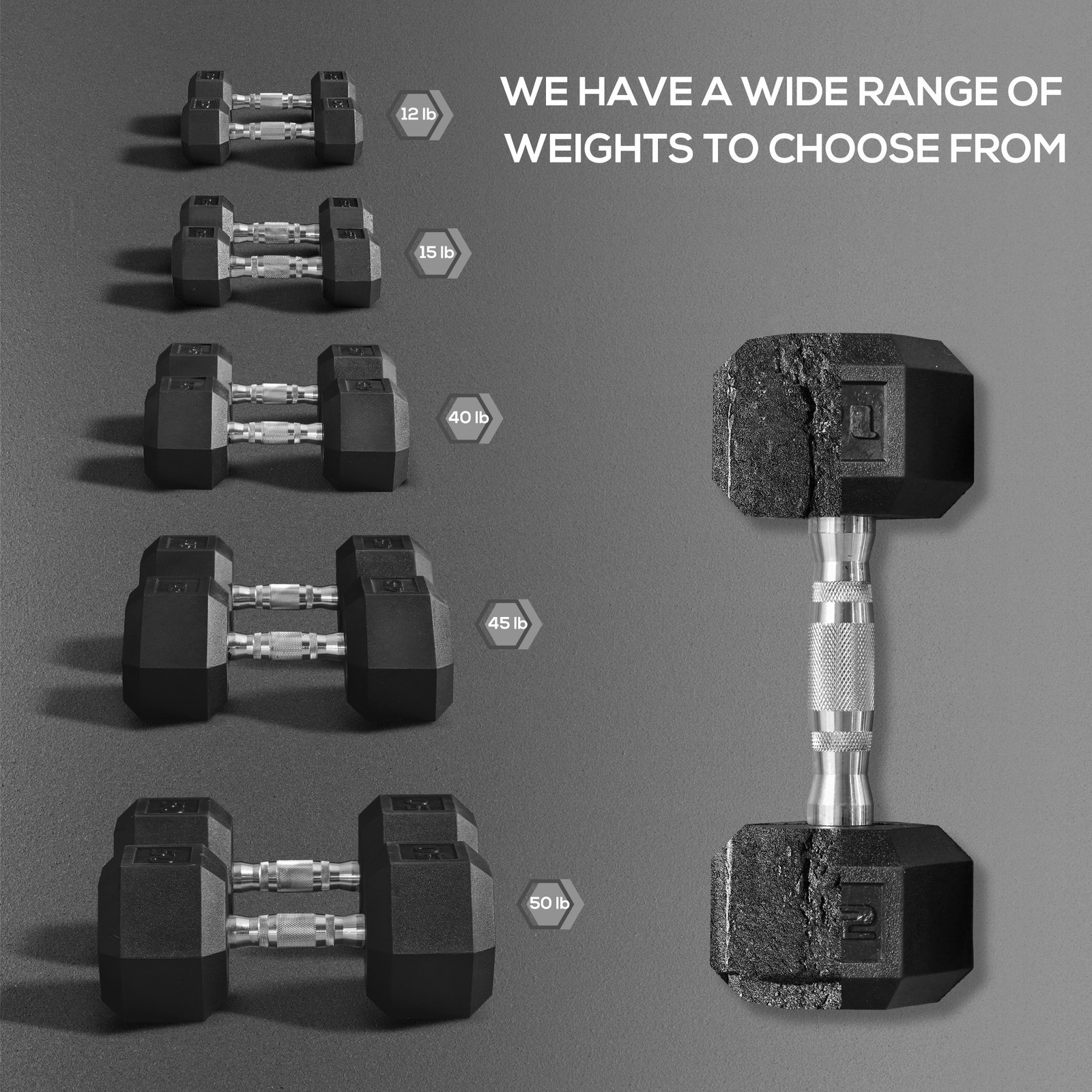 2 x 15lbs Hex Dumbbell Set of 2 - Image 8