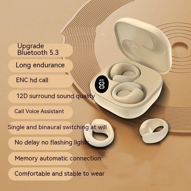 Private LED Digital Display Earclip Bluetooth Earphones - Image 3