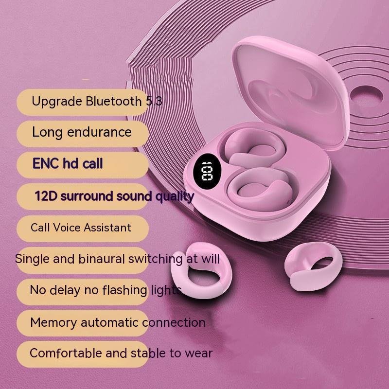 Private LED Digital Display Earclip Bluetooth Earphones - Image 7