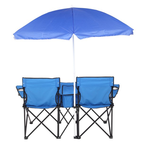 Outdoor Beach Fishing Chair With Umbrella In Blue - Image 10